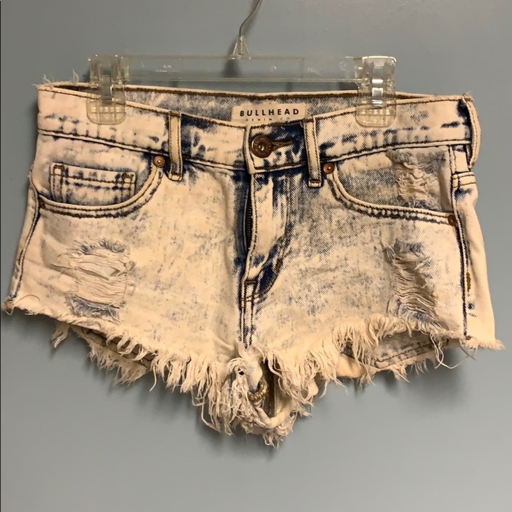 Bullhead Denim Co. High Rise Shorts - Light Wash